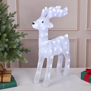 Светодиодная фигура Олень Фейт 62 см, 80 холодных белых LED ламп, акрил, IP44
