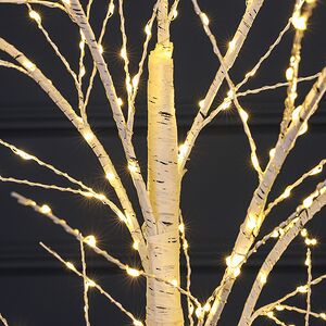 Светодиодное дерево Березка Balbeggi заснеженное 180 см, 600 теплых белых LED ламп, IP44 Winter Deco фото 4