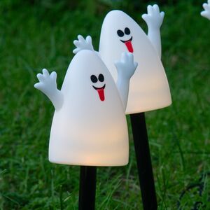 Набор садовых светильников на солнечной батарее Solar Ghost 37 см, 5 теплых белых LED ламп, 5 шт Winter Deco фото 2