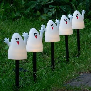 Набор садовых светильников на солнечной батарее Solar Ghost 37 см, 5 теплых белых LED ламп, 5 шт Winter Deco фото 3