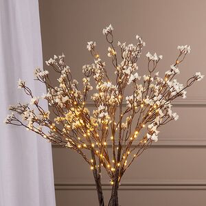 Набор светодиодных веточек Гипсофила Бонхилл 80 см, 45 теплых белых микро LED ламп, 3 шт, IP44 Winter Deco фото 2
