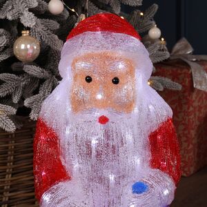 Светодиодная фигура Дед Мороз 52 см, 80 холодных LED ламп, IP44 Winter Deco фото 2