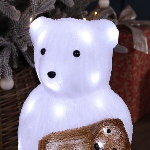 Светодиодная фигура Медведь с Малышом 45 см, 50 холодных белых LED ламп, IP44 Winter Deco фото 2