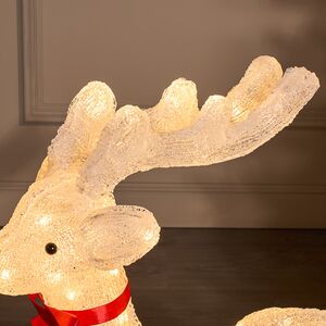 Светодиодная фигура Олень Винди 64 см, 60 теплых белых LED ламп Winter Deco фото 7