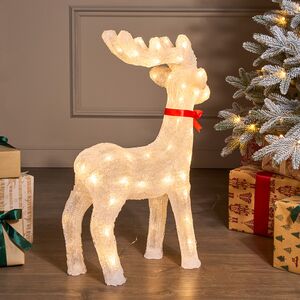 Светодиодная фигура Олень Винди 64 см, 60 теплых белых LED ламп Winter Deco фото 3