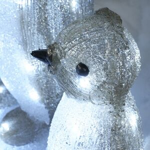 Светодиодная фигура Семья Пингвинов на льдине 35 см, 100 холодных белых LED ламп, IP44 Winter Deco фото 7