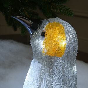 Светодиодная фигура Семья Пингвинов на льдине 35 см, 100 холодных белых LED ламп, IP44 Winter Deco фото 8