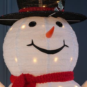 Светодиодная фигура Снеговик - Пожелание Счастья 180*70 см, 200 теплых белых LED ламп, IP44 Winter Deco фото 4