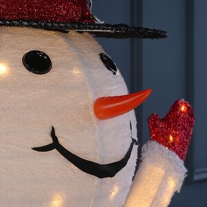 Светодиодная фигура Снеговик - Пожелание Счастья 180*70 см, 200 теплых белых LED ламп, IP44 Winter Deco фото 6