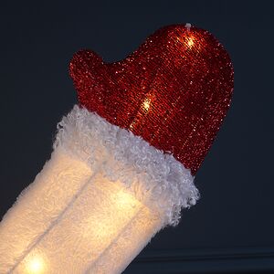 Светодиодная фигура Снеговик - Пожелание Счастья 180*70 см, 200 теплых белых LED ламп, IP44 Winter Deco фото 8