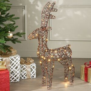 Светодиодная фигура Олень Роки 60 см, 50 теплых белых LED ламп, IP44