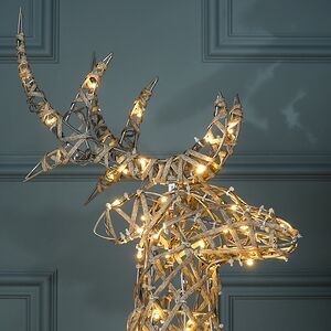 Светодиодная фигура Олень Роки 113 см, 110 теплых белых LED ламп, IP44 Winter Deco фото 4