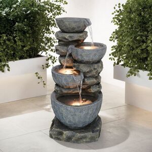 Садовый фонтан Марле-Руа 82 см с LED подсветкой Winter Deco фото 2