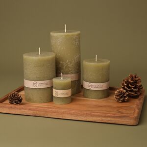 Декоративная свеча Рикардо 10*7 см оливковая Koopman фото 3