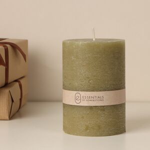 Декоративная свеча Рикардо 10*7 см оливковая Koopman фото 1