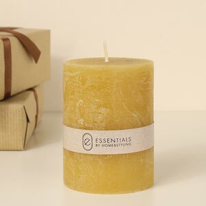 Декоративная свеча Рикардо 8*6 см охровая