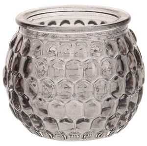 Подсвечник для греющей свечи Бельканто - Соты 6 см дымчатый, стекло (Koopman, Нидерланды). Артикул: 420200280-6