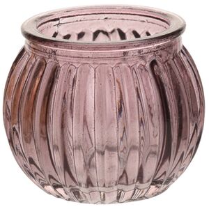 Подсвечник для греющей свечи Бельканто - Полосы 6 см сливовый, стекло (Koopman, Нидерланды). Артикул: 420200280-2