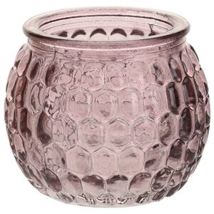 Подсвечник для греющей свечи Бельканто - Соты 6 см сливовый, стекло (Koopman, Нидерланды). Артикул: 420200280-5