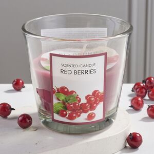 Ароматическая свеча Red Berries 8 см, в стеклянном стакане