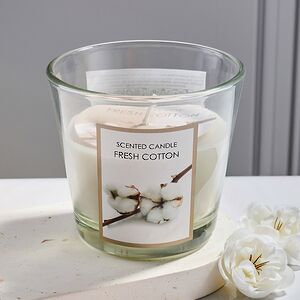 Ароматическая свеча Fresh Cotton 8 см, в стеклянном стакане