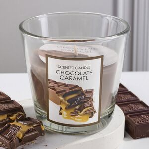 Ароматическая свеча Chocolate Caramel 8 см, в стеклянном стакане