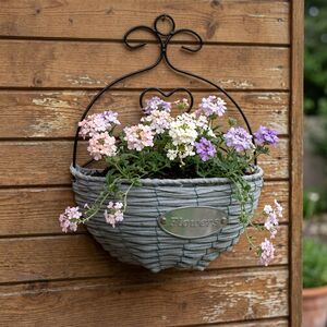 Подвесное кашпо Флорин 36*27 см серое