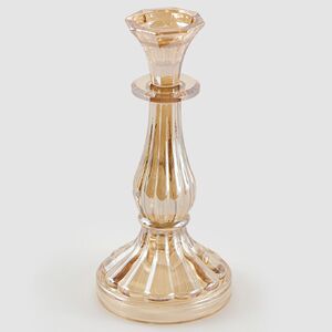 Декоративный подсвечник-канделябр на 1 свечу Cristallerie 21 см шампань