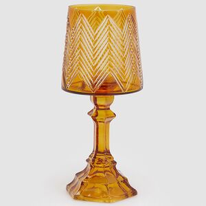 Стеклянный подсвечник-бокал Abat-Jour 30 см оранжевый
