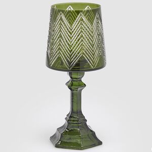 Стеклянный подсвечник-бокал Abat-Jour 30 см зеленый