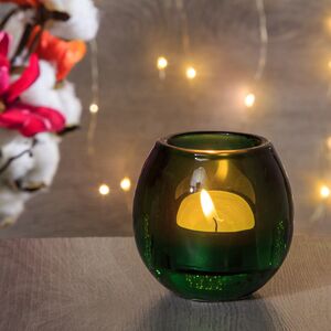 Стеклянный подсвечник Эмбер 7 см зеленый (ShiShi, Эстония ). Артикул: 47526