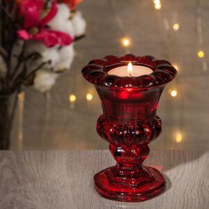 Стеклянный подсвечник Афина 11 см красный (ShiShi, Эстония ). Артикул: 47534