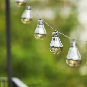 Ретро-гирлянда Glow Party, 10 дымчатых лампочек с теплым белым светом, 3.6 м, черный ПВХ, IP44 Star Trading фото 4