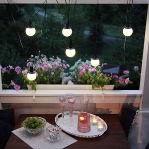 Садовый светильник - гирлянда на солнечной батарее Solar Globus 6 теплых белых ламп, 5 м, IP44 Star Trading фото 3