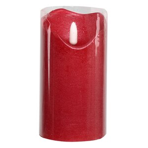 Светодиодная свеча с имитацией пламени Стелла 13 см красная восковая на батарейках Kaemingk фото 5