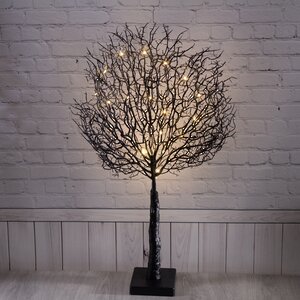 Светодиодное дерево Вильгрюи 60 см 20 теплых белых LED ламп на батарейках, IP20 Kaemingk фото 1