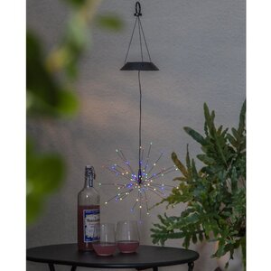 Подвесной садовый светильник Solar Glory Firework 50*26 см, 90 разноцветных LED ламп, на солнечной батарее, IP44 (Star Trading, Швеция). Артикул: 481-87