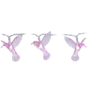 Светодиодная гирлянда на батарейках Птицы Раффаэли 1.4 м, 8 холодных белых LED ламп, прозрачный ПВХ, IP20 (Kaemingk, Нидерланды). Артикул: 481968