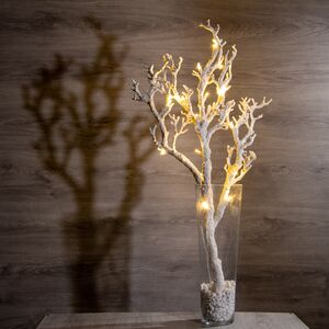 Декоративная светящаяся ветка Сказочный Лес 80 см, на батарейках (Kaemingk, Нидерланды). Артикул: 482178-коряга-2