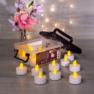 Чайная светодиодная свеча Меган в коробке, 18 шт, на батарейках (Kaemingk, Нидерланды). Артикул: 482280