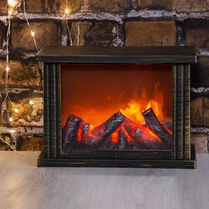 Декоративный камин Соларио 28*20 см на батарейках (Kaemingk, Нидерланды). Артикул: 482507-1