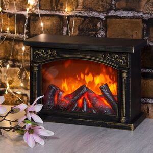 Декоративный камин Джокондо 28*20 см на батарейках (Kaemingk, Нидерланды). Артикул: 482507-2