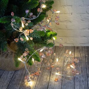 Светодиодная гирлянда на батарейках Драгоценная Элегия 1.5 м 16 теплых белых LED ламп, прозрачный ПВХ, IP20 (Kaemingk, Нидерланды). Артикул: 482688