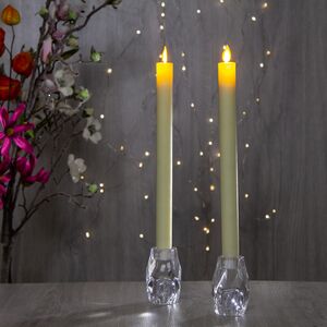 Столовая светодиодная свеча с имитацией пламени 30 см на батарейках, таймер (Kaemingk, Нидерланды). Артикул: 482976