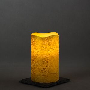 Светильник свеча восковая 12.5*7.5 см золотая на батарейках, таймер (Kaemingk, Нидерланды). Артикул: 483392