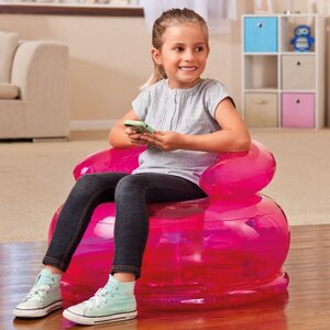 Детское надувное кресло Цветное настроение 66*42 см розовое (INTEX, Китай). Артикул: 48509-1