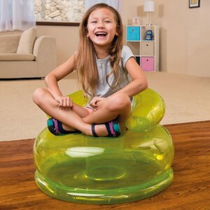 Детское надувное кресло Цветное настроение 66*42 см зеленое INTEX фото 1
