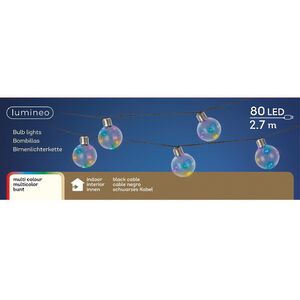 Гирлянда из лампочек Siesta Lights 10 ламп, разноцветные микро LED, 2.7 м, черный ПВХ, IP20 Kaemingk фото 9