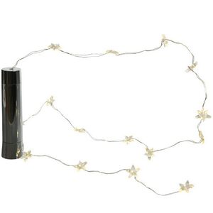 Светодиодная гирлянда Пробка Silver Style Звездочки, 15 теплых белых мини LED ламп, таймер, батарейки, IP20 Kaemingk фото 5