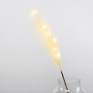 Светящаяся ветка для декора Перо Manosque - Cream 70 см, теплые белые LED, на батарейках Kaemingk фото 3